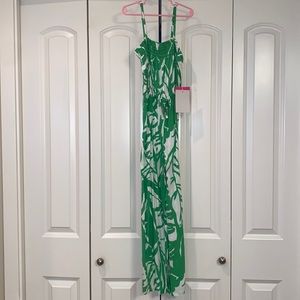 Girls- Lilly Pulitzer Palm pattern jumpsuit size M. Never worn!